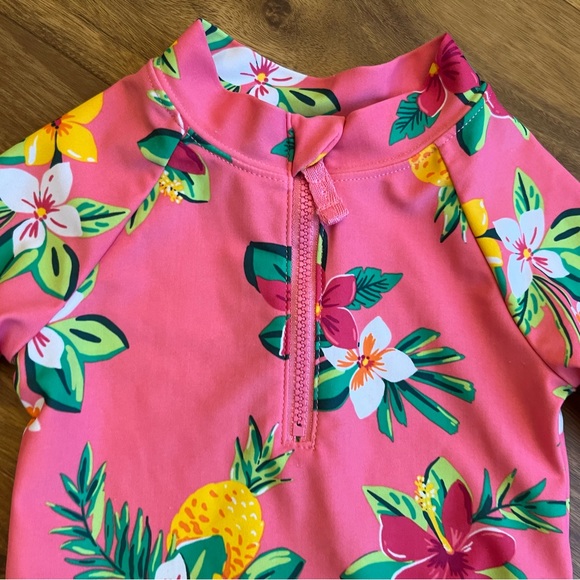 3 for $15 🌈 Carter’s Tropical Long Sleeve Rash Guard One-Piece Swim Suit - Picture 2 of 6